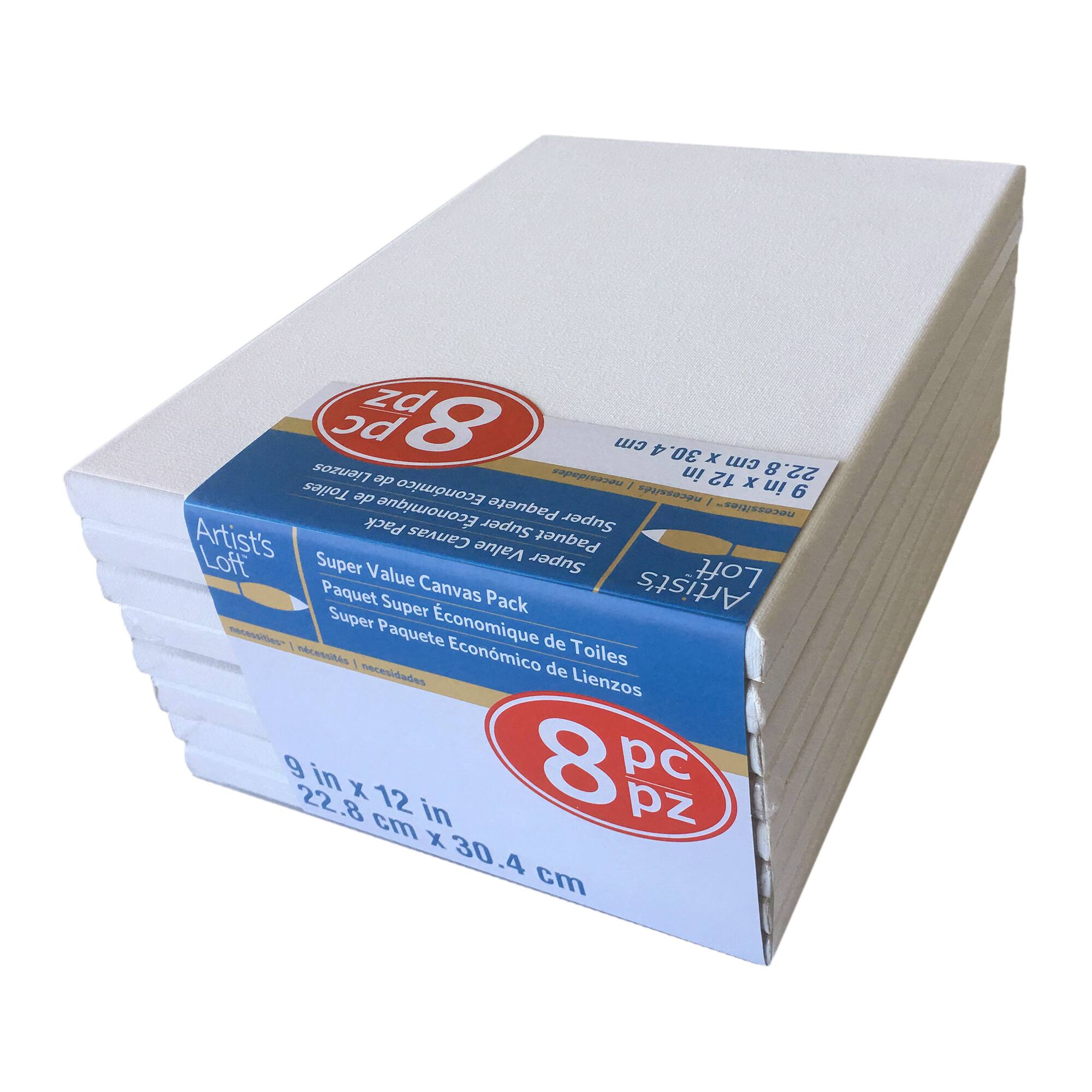 4 Packs: 8 ct. (32 total) 9" x 12" Super Value Canvas by Artist's Loft®